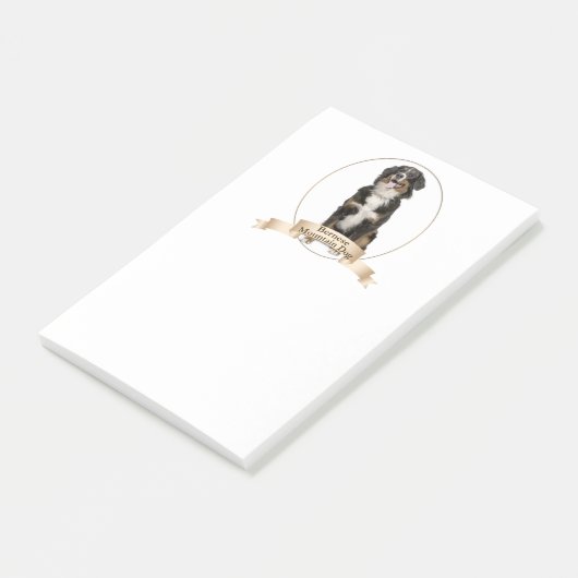 Bernese Mt. Dog Post-It Notes (Schuin)