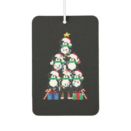 Bernese Mt Dog Puppy Christmas Tree Classic T-Shir Luchtverfrisser (Voorkant)