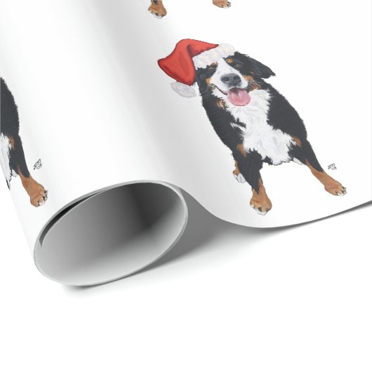 Bernese Mt. Dog Santa's Helper Cadeaupapier (Rol Hoek)