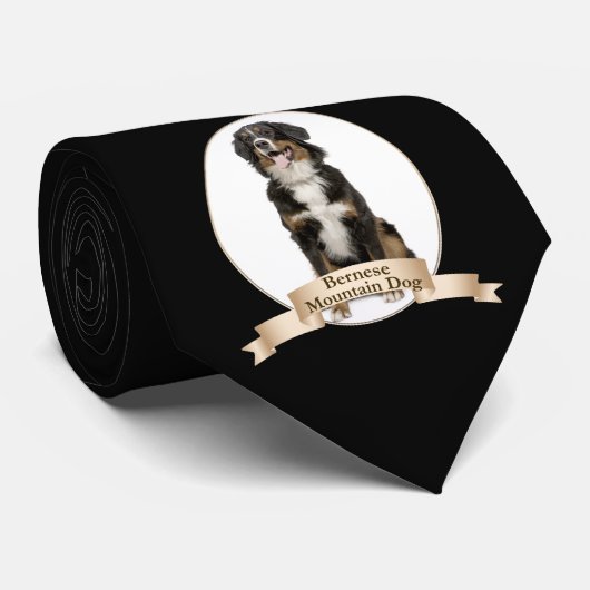 Bernese Mt. Dog Stropdas (Opgerold)