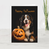 Bernese Mt. Hond Halloween Kaart (Voorkant)