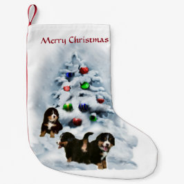 Bernese Mtn Dog Puppies Kerstmis Kleine Kerstsok
