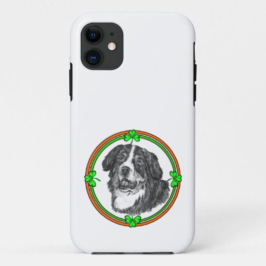 Bernese Mtn Dog St Patricks Case-Mate iPhone Case (Achterkant)