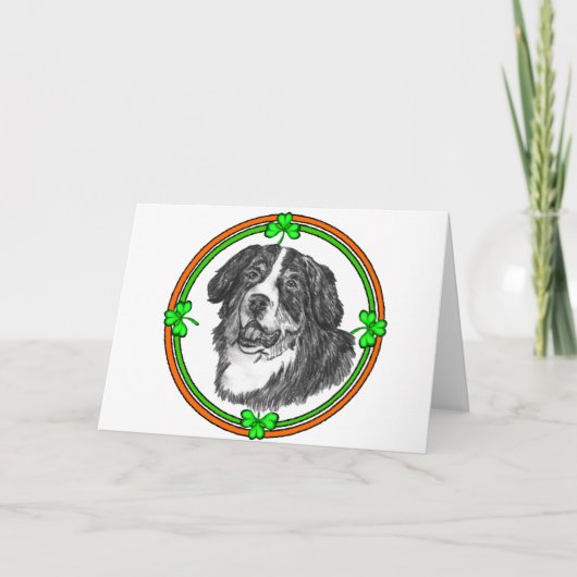 Bernese Mtn Dog St Patricks Kaart (Voorkant)