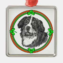 Bernese Mtn Dog St Patricks Metalen Ornament