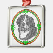 Bernese Mtn Dog St Patricks Metalen Ornament (Links)