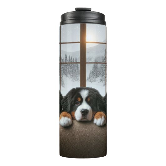 Bernese Mtn hond Tumbler Thermosbeker (Voorkant)
