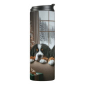 Bernese Mtn hond Tumbler Thermosbeker (Gedraaid links)