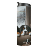 Bernese Mtn hond Tumbler Thermosbeker (Geroteerd rechts)