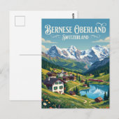 Bernese Oberland Zwitserland Briefkaart (Voorkant / Achterkant)