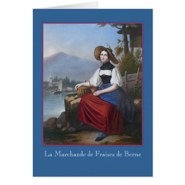 Bernese Peasant Girl - Traditionele Zwitserse kost (Voorkant)