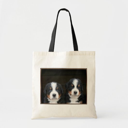 Bernese puppies canvas tas (Voorkant)