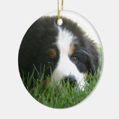 Bernese Puppy Keramisch Ornament (Links)