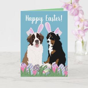 Bernese Saint Bernard Easter Kaart