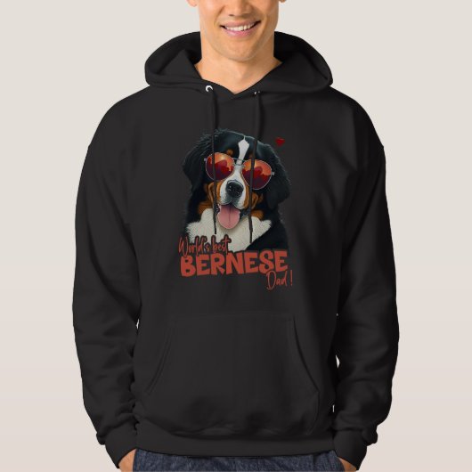 Bernesemountaindog With Heartdecoration Best Berne Hoodie (Voorkant)