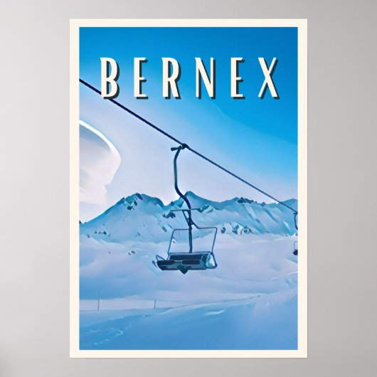 Bernex skigebied poster (Voorkant)