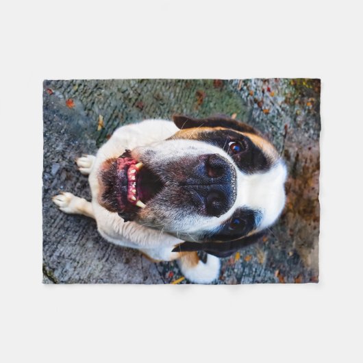 Bernhadiner  fleece deken (Voorkant (Horizontaal))