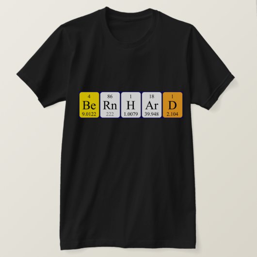Bernhard periodieke lijstnaam shirt (Design voorkant)
