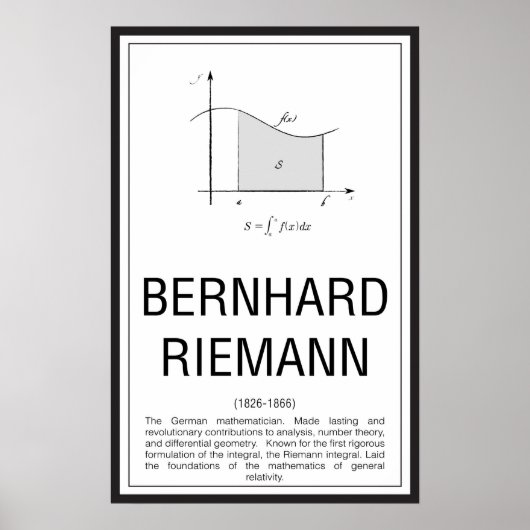 Bernhard Riemann Poster (Voorkant)