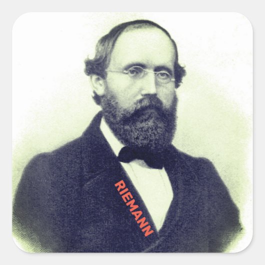 Bernhard Riemann Vierkante Sticker (Voorkant)