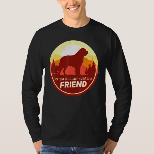 Bernhardiner Dog Retro 12 T-shirt (Voorkant)