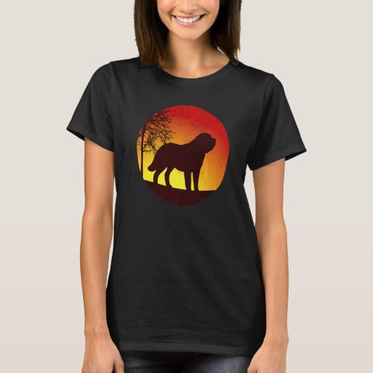 Bernhardiner Dog Retro 25 T-shirt (Voorkant)