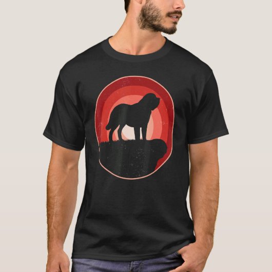 Bernhardiner Hond Retro 22 T-shirt (Voorkant)