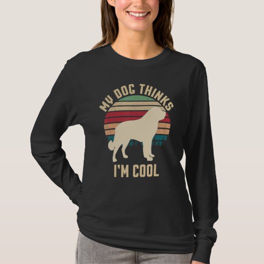 Bernhardiner Hond Retro 9 T-shirt (Voorkant)