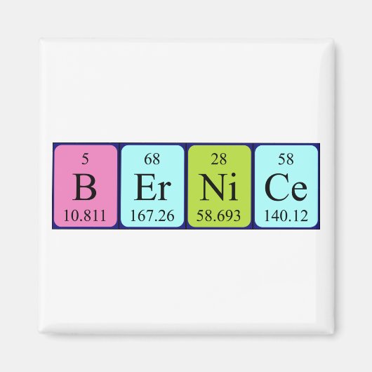 Bernice periodieke table name magnet (Voorkant)