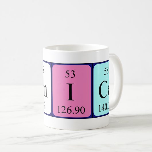Bernice periodieke table name mok (Voorkant rechts)