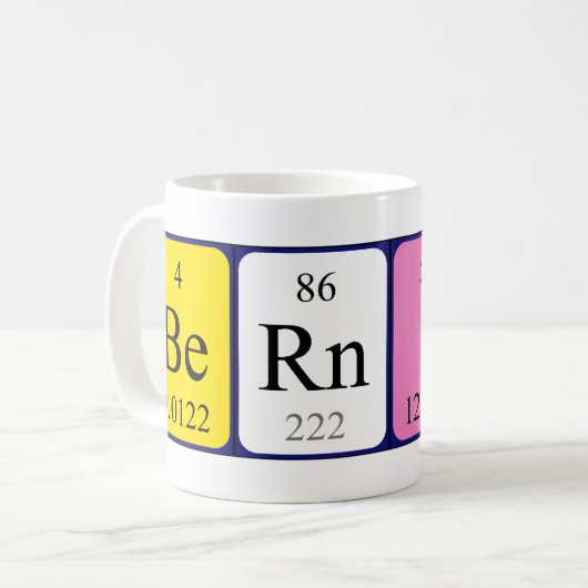 Bernice periodieke table name mok (Voorkant links)
