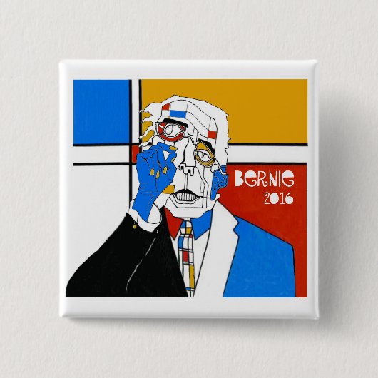Bernie '16 vierkante button 5,1 cm (Voorkant)