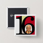 Bernie '16 vierkante button 5,1 cm (Voorkant /achterkant)