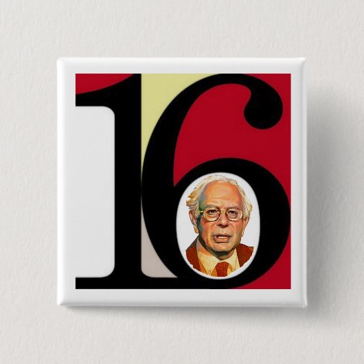 Bernie '16 vierkante button 5,1 cm (Voorkant)