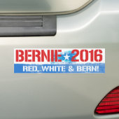 Bernie 2016 - Red White en Bern - Bernie Sanders  Bumpersticker (Op auto)