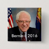 Bernie 2016 vierkante button 5,1 cm (Voorkant)