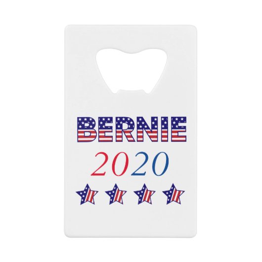 Bernie 2020 USA Creditkaart Flessenopener (Voorkant)