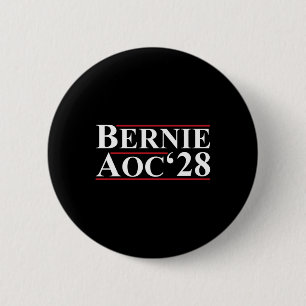 Bernie Aoc 2028 Bernie Sanders Alexandria Cortez P Ronde Button 5,7 Cm