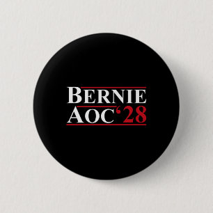 Bernie Aoc 2028 Bernie Sanders Alexandria Cortez P Ronde Button 5,7 Cm