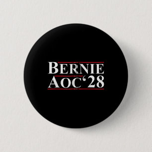 Bernie Aoc 2028 Bernie Sanders Alexandria Cortez P Ronde Button 5,7 Cm
