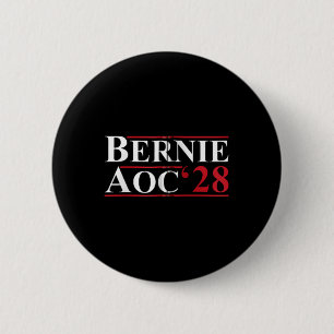 Bernie Aoc 2028 Bernie Sanders Alexandria Cortez P Ronde Button 5,7 Cm