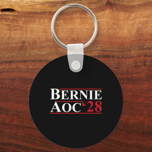 Bernie Aoc 2028 Bernie Sanders Alexandria Cortez P Sleutelhanger (Voorkant)