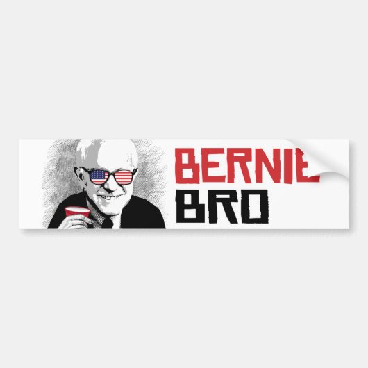 Bernie Bro - Bernie Sanders - .png Bumpersticker (Voorkant)