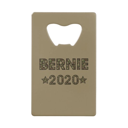 Bernie Camouflage 2020 Creditkaart Flessenopener (Voorkant)