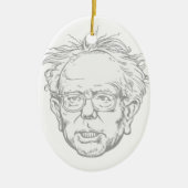Bernie Caricature Keramisch Ornament (Voorkant)