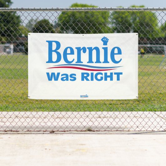 Bernie had gelijk spandoek (Insitu)