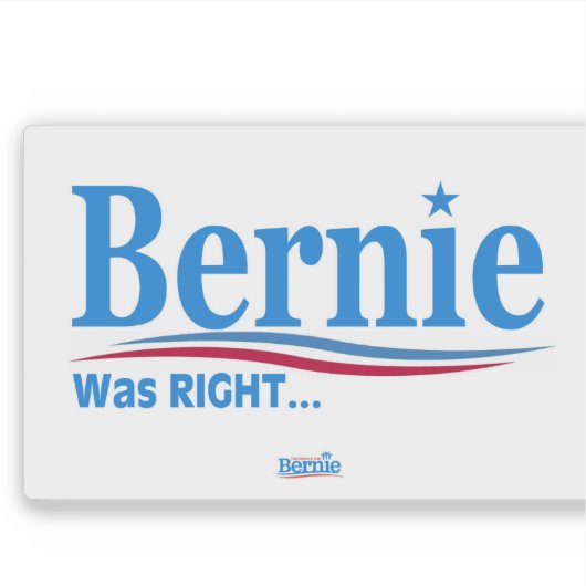 Bernie had gelijk vinyl sticker (Voorkant)