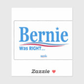 Bernie had gelijk vinyl sticker (Vel)