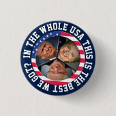 Bernie, Hillary en Trump Ronde Button 3,2 Cm (Voorkant)