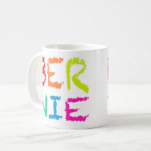 "BERNIE" (IN RAINBOW-LETTERS) KOFFIEMOK (Voorkant links)